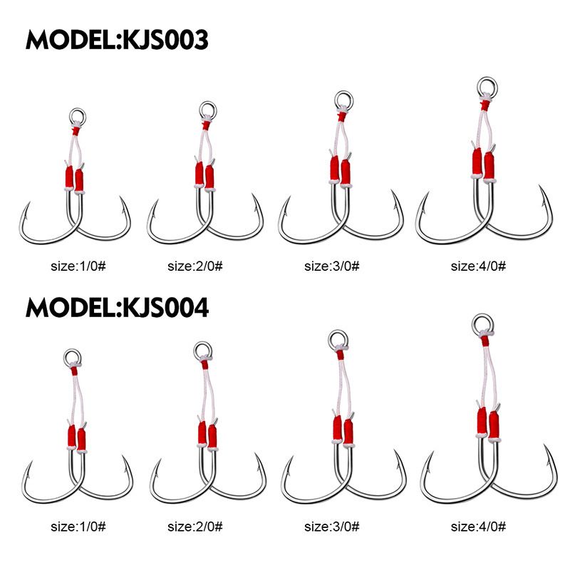 Iron Plate Lure Deep Boat Tuna Double Hair Tying Sea Fishing Assist Jigging Hook_voghion.com