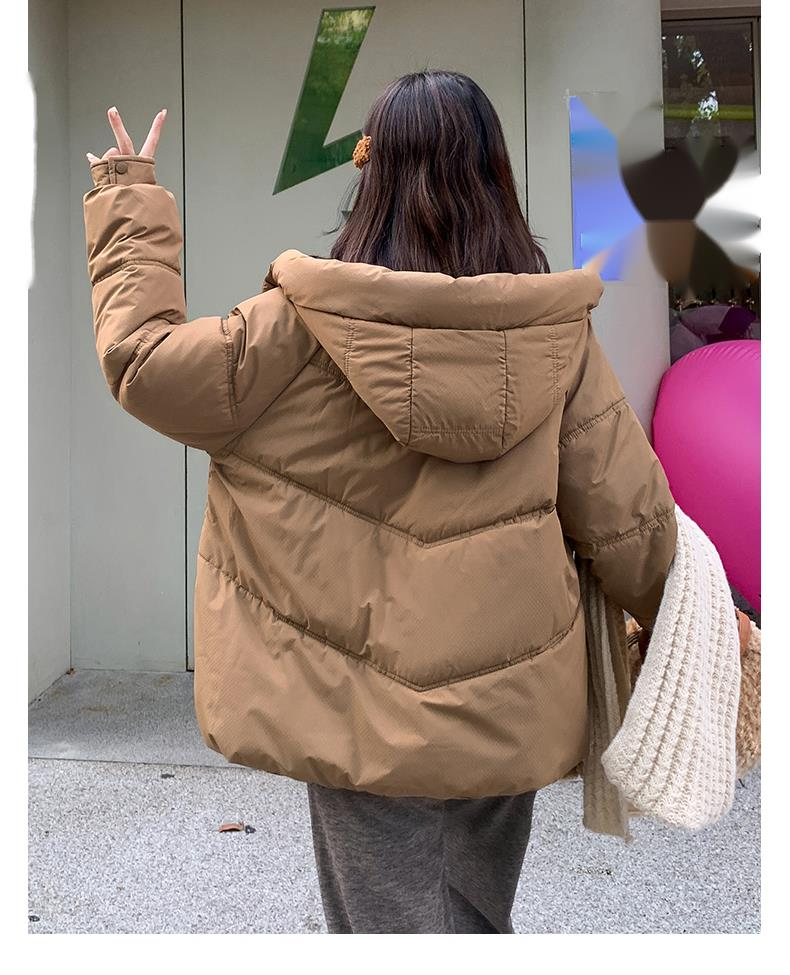 Nuovo piumino da donna di 24 anni, corto e corto, giacca in cotone versione coreana, giacca con cappuccio per studenti dalla vestibilità ampia_voghion.com