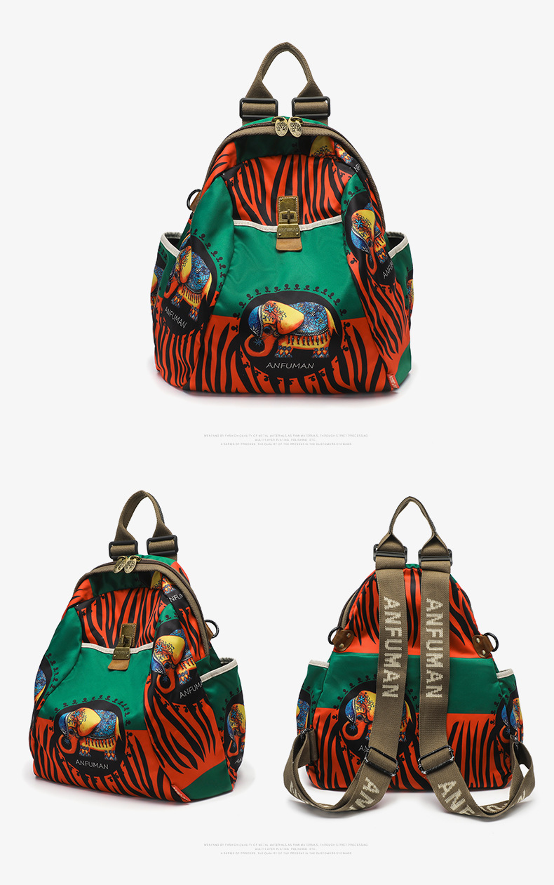 Anfman's New High Capacity Ethnic Style Trendy Printing Backpack is Fashionable and Versatile, Can Be Shouldered or_voghion.com