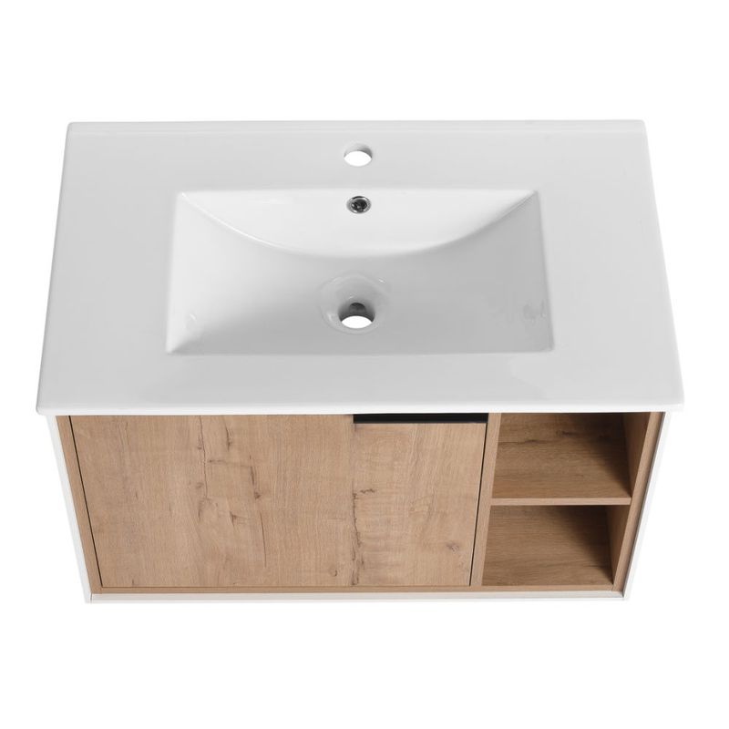 30'' Floating Wall-Mounted Bathroom Vanity with Ceramics Sink & Soft-Close Cabinet Door_voghion.com