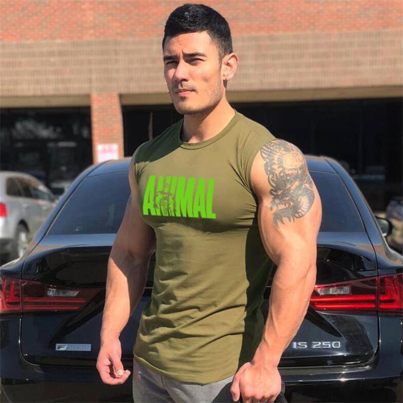 Shrimp Skin Summer Muscle Men's Fitness Sports Tank Top Tight Sleeveless T-shirt Print_voghion.com