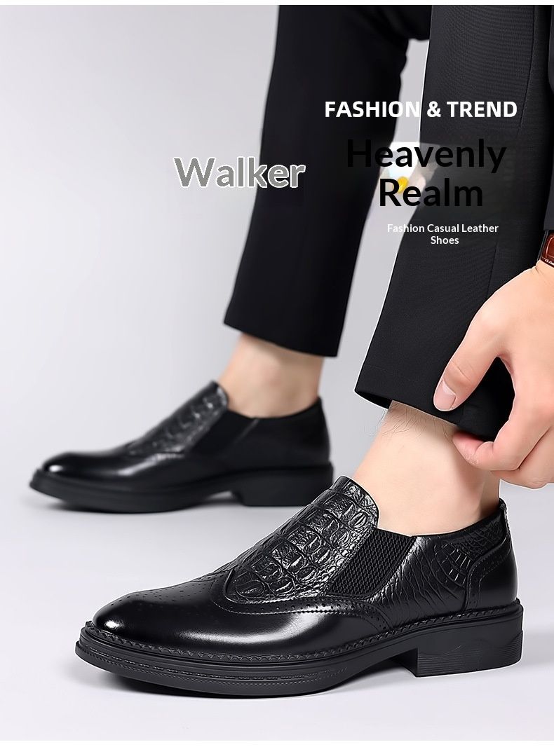 Voyage Cross-Border Dropshipping 2025 Primavera e Autunno Retro British Low-Top Genuine Derby Uomo Suola Spessa Casual Pelle_voghion.com