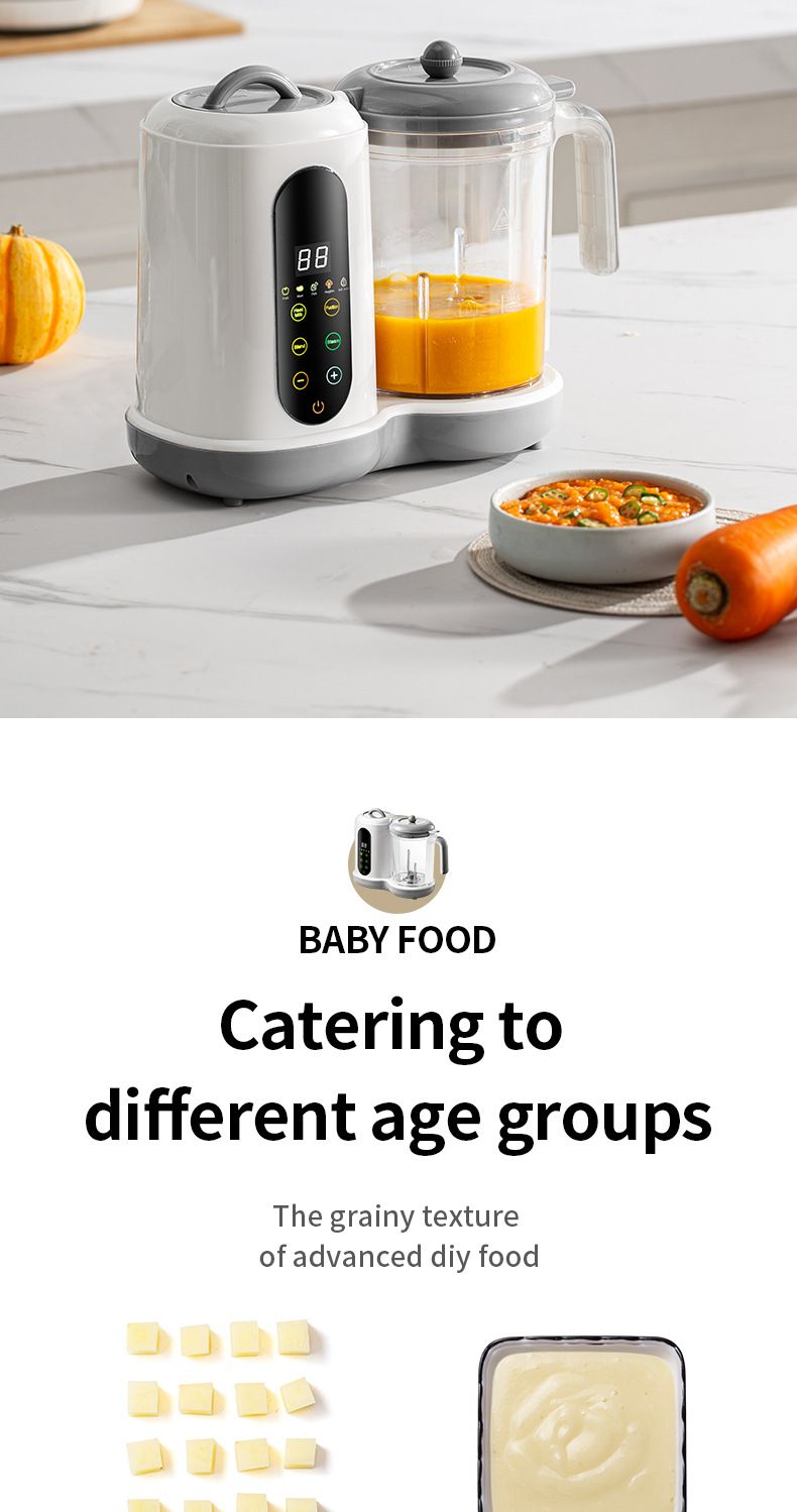 Multifunktionaler Haushaltsmixer für Baby-Ergänzungsnahrungsmittel, automatischer Mixer, Integration des Zeitgebers für das Kochen_voghion.com