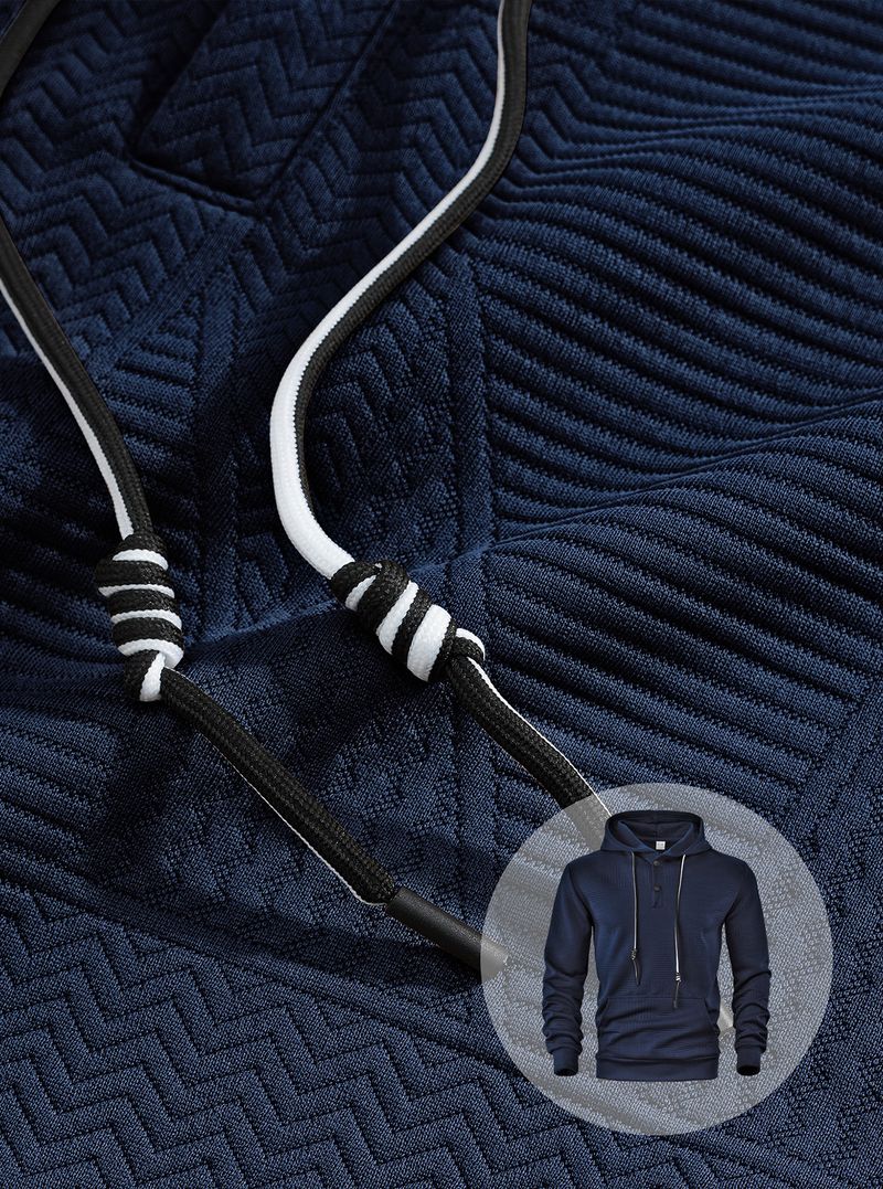 Men's Oversized Hooded Sweatshirt – Stretch Polyester Streetwear Pullover With Ribbed Hem (S-XXXL, Lightweight, Quick-Dry, Non-Iron Tech)_voghion.com