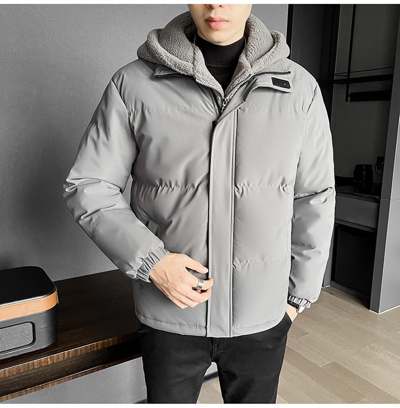 Men's Clothing Men's Fleece-Lined Hooded Parka Jacket With Two-Tone Design, Warm Winter Coat For Teens & Adults (Gray, Black, Khaki, Sizes M-8XL)_voghion.com