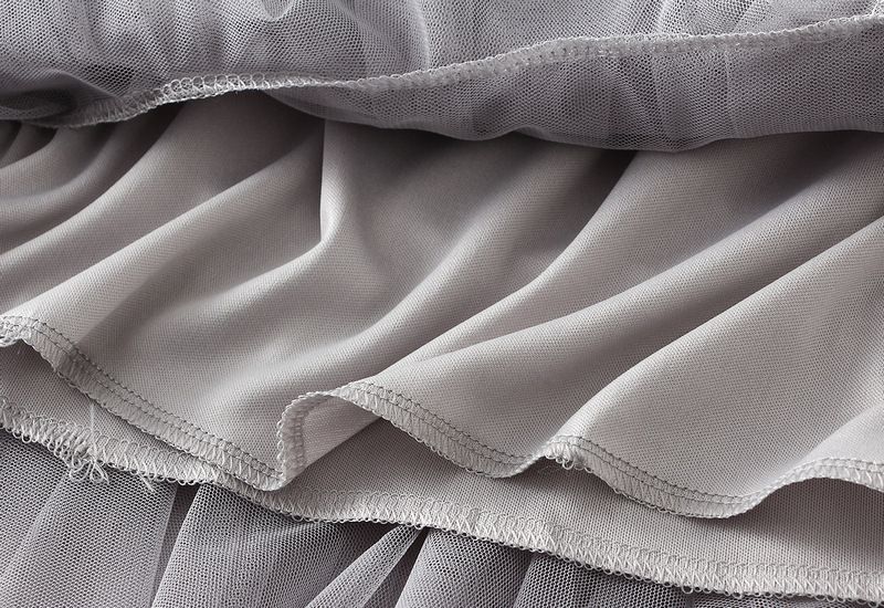 new autumn style temperament high waist slimming super fairy flower bud irregular mesh skirt female 8063_voghion.com