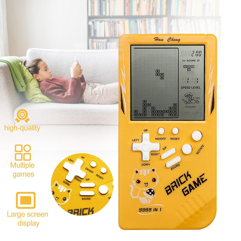 Gioco di mattoni con schermo grande da 3,5 pollici, classico giocattolo di decompressione nostalgico tenuto in mano_voghion.com