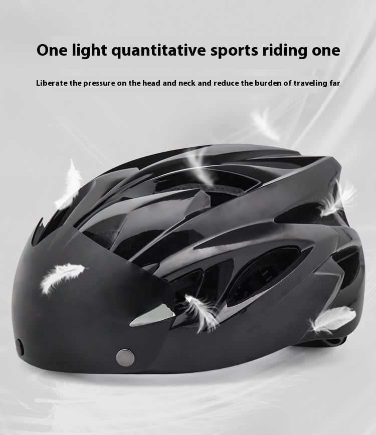 Bicycle Riding Magnetic Goggles Lens Forming Mountain Men And Women Safety Helmet Integrated Summer Road Bike_voghion.com