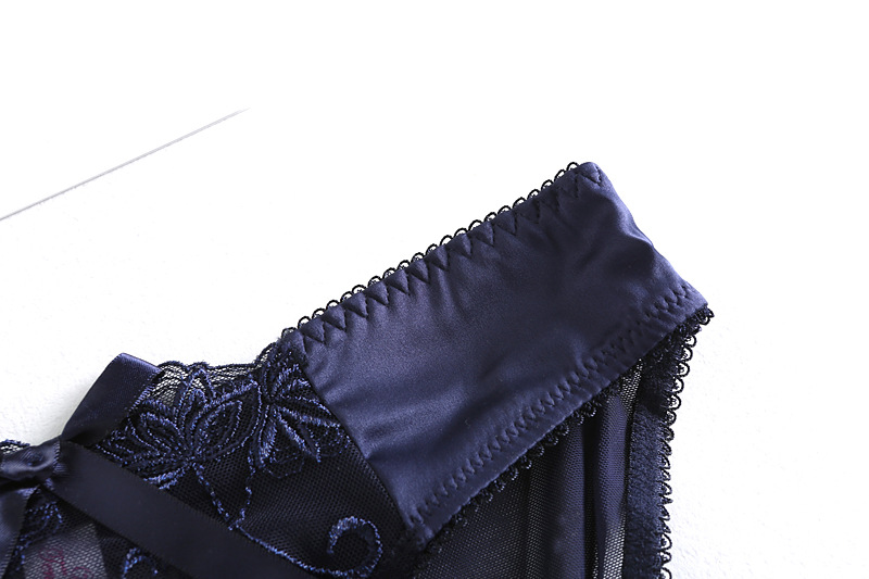 Sous-vêtements ultra-fins, confortables, surdimensionnés, en maille, broderie transparente, ensemble de soutien-gorge sexy pour femmes, 9160_voghion.com