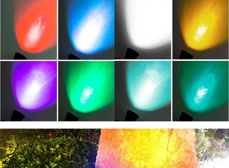 Solar-Gartenstrahler, 9 LEDs, wasserdichte Außenbeleuchtung mit einstellbarem Winkel, IP65, Warm-/Weiß-/Farblichtoptionen, EU-CE-zertifiziert_voghion.com