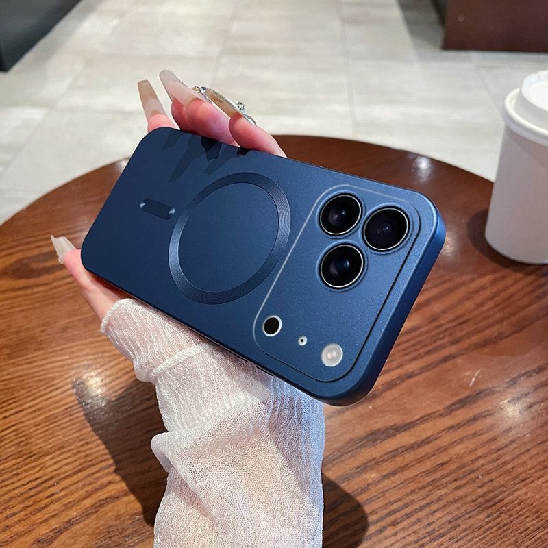 Mobiele telefoonhoesje voor Apple 17 16 15 14 13 12 ProMax Ultradun mat voor iPhone 16/17Pro Magnetisch draadloos opladen 15 Mat Anti-val_voghion.com