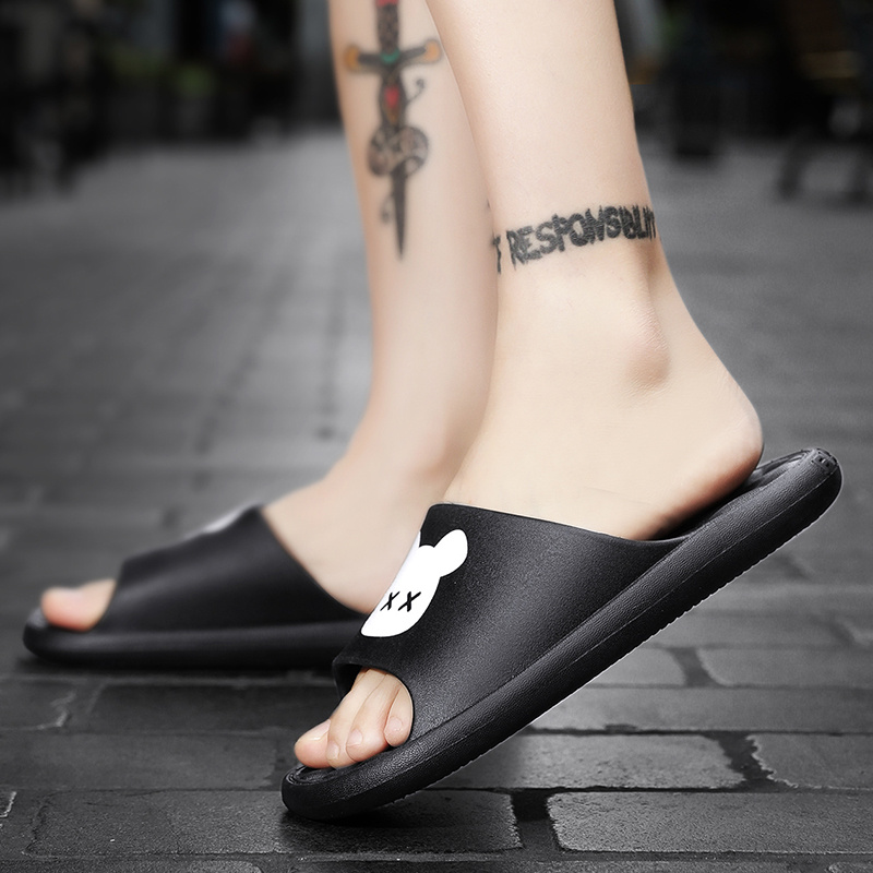 Slip Slippers for Men Non-Slip Sandals Open Toe Pillow Beach Slippers for Summer External Wear
_voghion.com