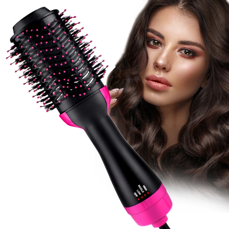 Ionic Electric Hair Dryer, Hot Air Brush, Styling And Volume Regulator, Straightener, Curler, Comb, Drum, One-step,_voghion.com