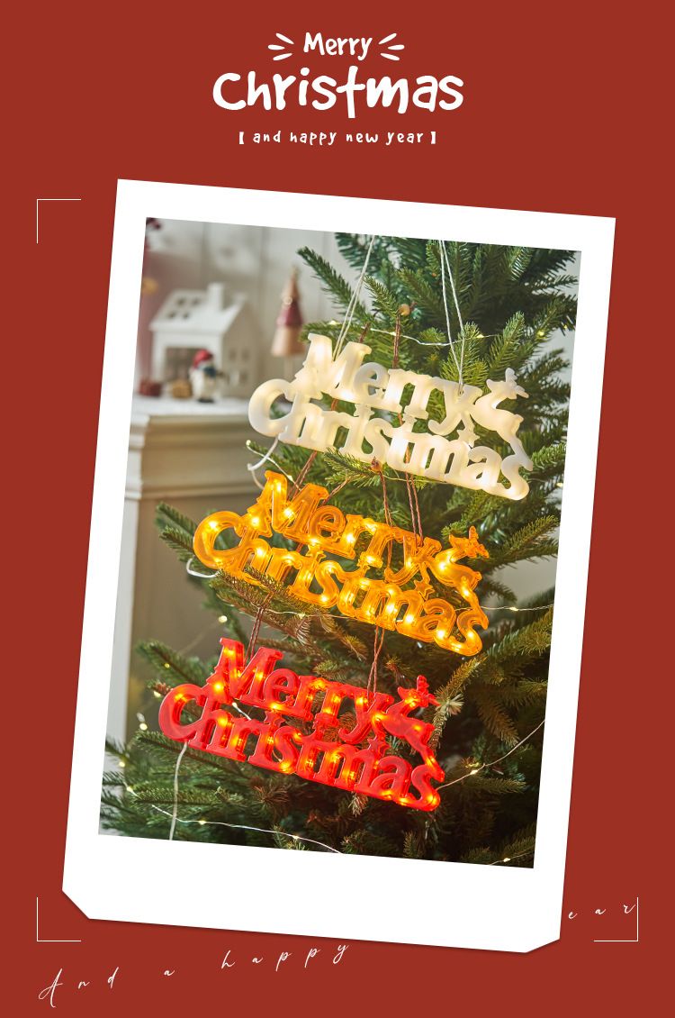 Luces LED navideñas con forma de botón: iluminación decorativa con estrellas y letras para fiestas, bares, árboles y otras ocasiones._voghion.com