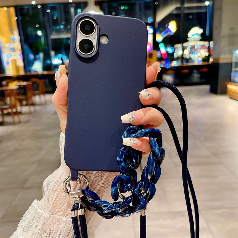 Luxury Lanyard Rope Strap Crossbody Case For IPhone 16 14 12 11 13 15 Pro Mini X XS XR Max Plus Acrylic Chain Silicone Cover_voghion.com