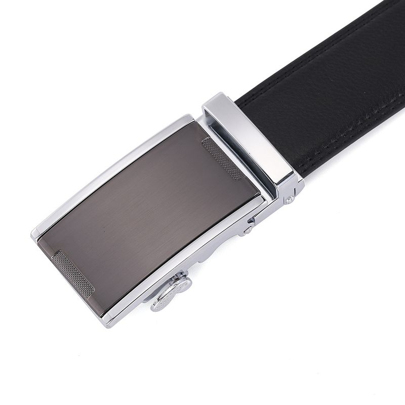 Men's Fashion Leather Belt With Automatic Buckle - Trendy & Versatile For Youth Style_voghion.com