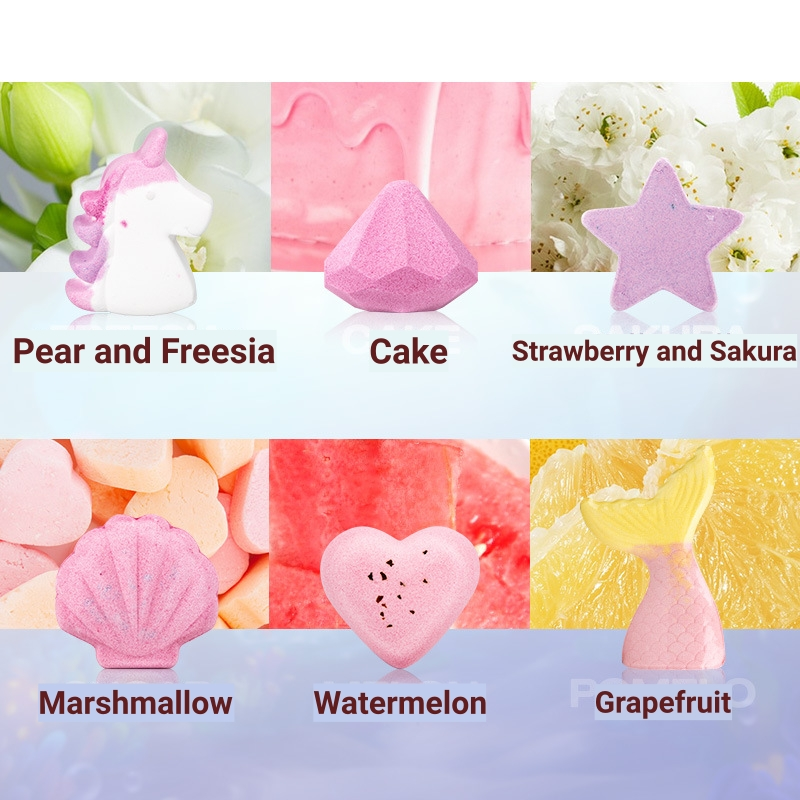 6 Bombas de Baño Naturales y Orgánicas con Aceites Esenciales y Manteca de Karité Hidratante - Set de Regalo de BathBombs para Relajación y Calma - Regalo de Cumpleaños_voghion.com