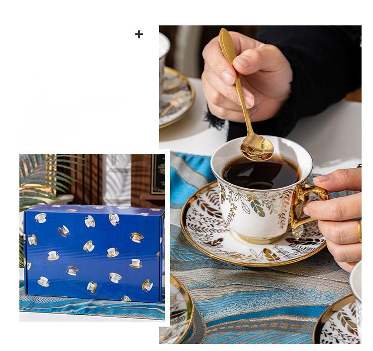 French Style Ceramic Coffee Set, Small Home Use, Simple Cup, Light Luxury English Afternoon Tea Cup_voghion.com