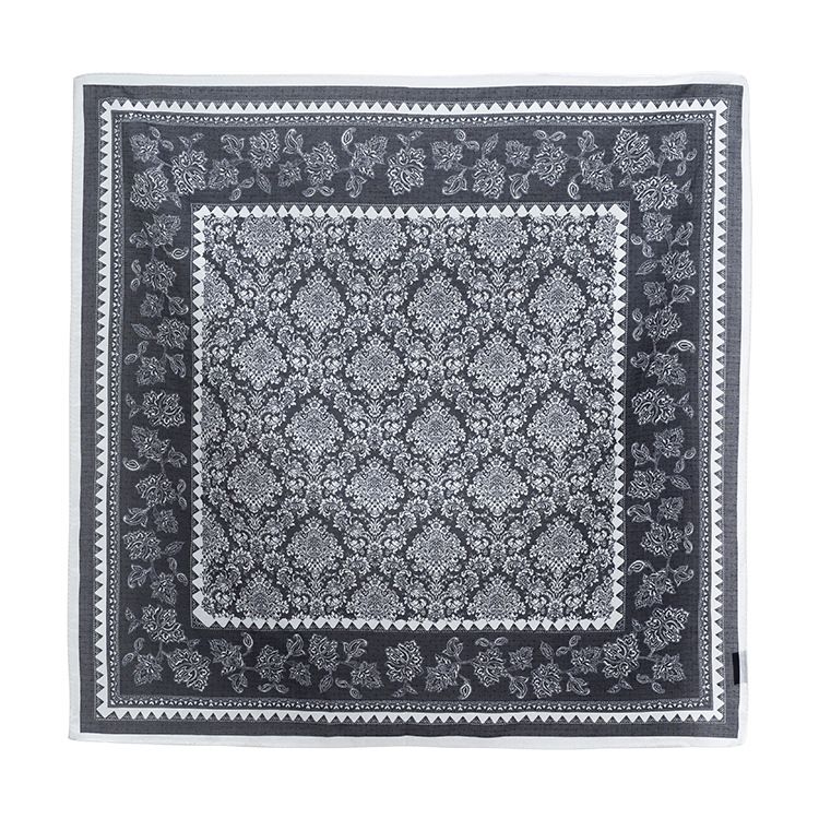 Sciarpa in seta e cotone jacquard floreale elegante, versatile, alla moda, autunno inverno_voghion.com