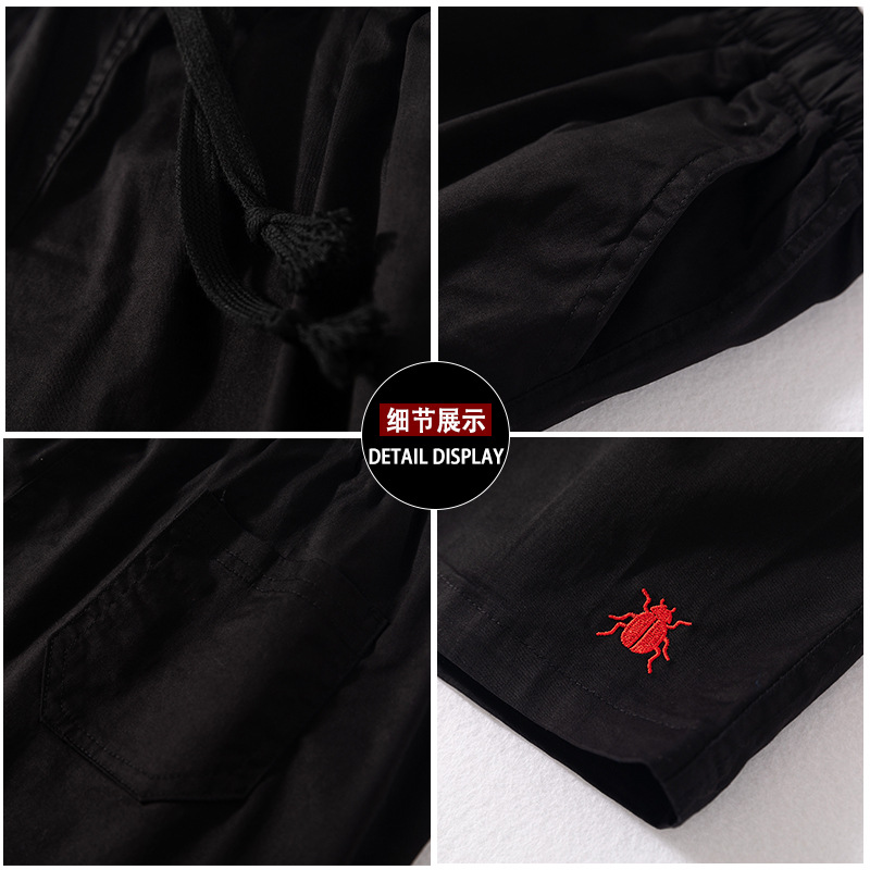 Sommer Neue Paar Candy Shorts Net Rot Gleiche Vielseitige Capris Für Männer Reine Baumwolle Mode Beachwear_voghion.com