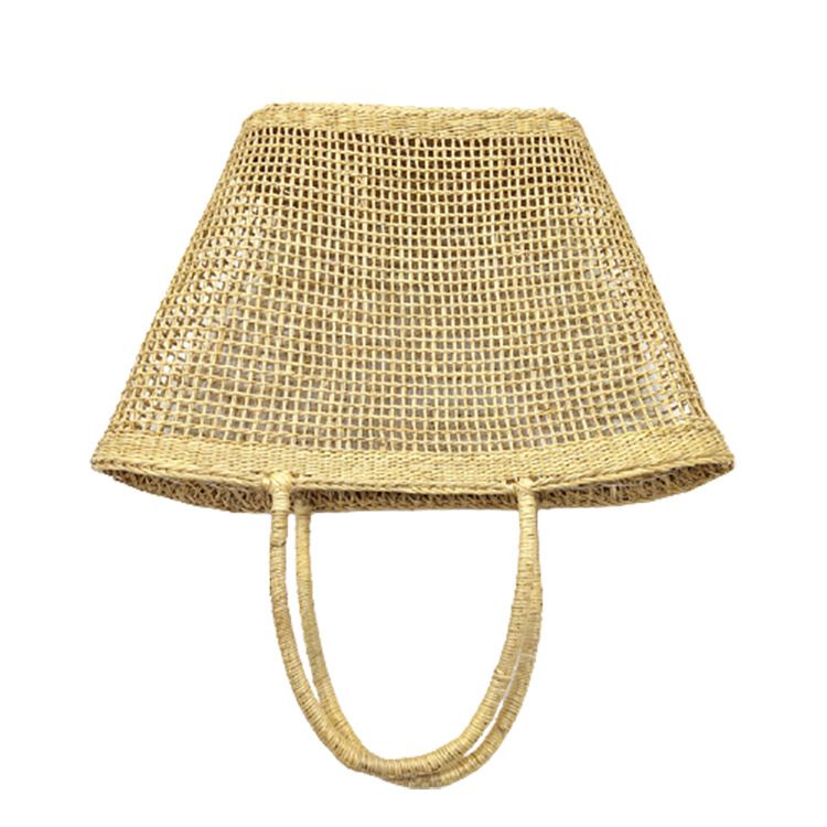 New Style Mesh Pattern Straw Casual Handbag For Women Beach Bag Straight_voghion.com