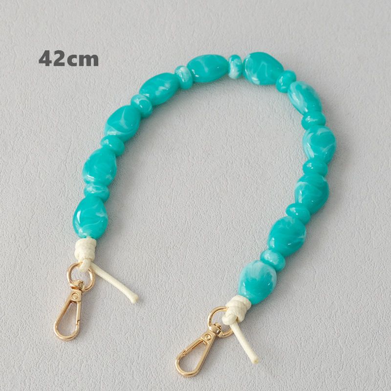 Fashion Acrylic Versatile Iridescent Bead Accessories Strap Single Shoulder Lanyard Bag Phone Chain_voghion.com
