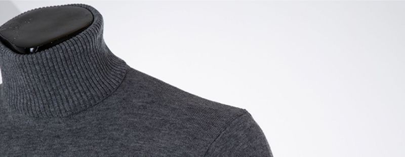 Maglione dolcevita da uomo unisex autunno e inverno maglione base pullover slim tinta unita a righe_voghion.com