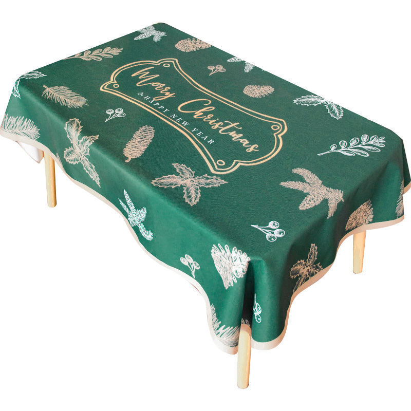 Kersttafelkleed waterdicht, anti-verbranding, anti-olie en geen wastafelkleed, tafelmat, salontafelmat, tafelkleed, studeertafel_voghion.com