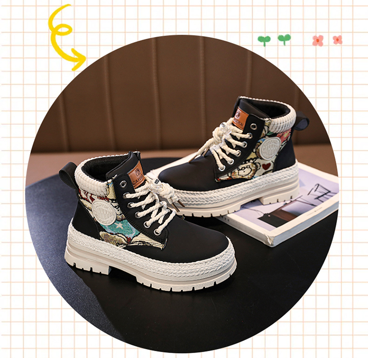 Parent-child Martin Boots Cargo Knight Boots Boys And Girls' Shoes Medium And Large Children_voghion.com