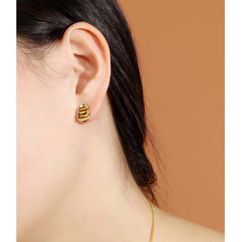 Orecchini in argento sterling Gioielli per le orecchie da donna Design di nicchia Senso avanzato ins Stile Temperamento_voghion.com