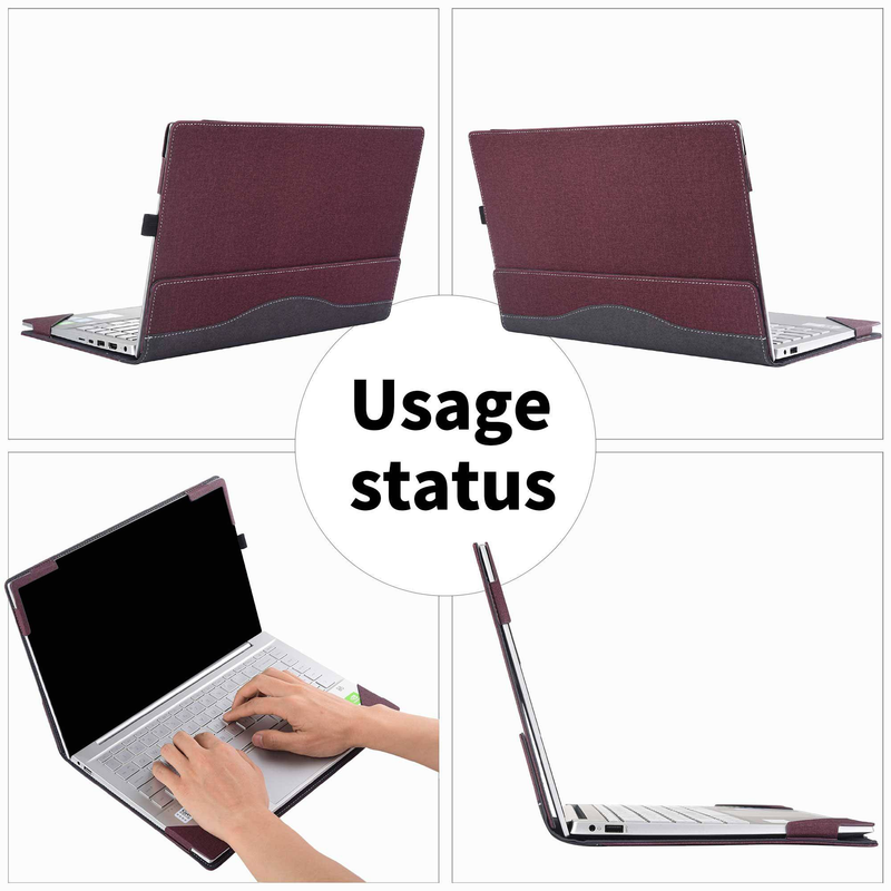 HP Probook 430 440 445 445R G2 G3 G5 G6 G7 ZBook 14u EliteBook 745 840 1040 G4 için Dizüstü Bilgisayar Kılıfı Koruyucu Deri PU Deri Kılıf Dizüstü Bilgisayar Kılıfı_voghion.com