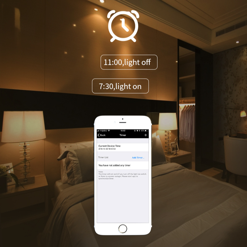 Lâmpadas inteligentes Bluetooth Rede RGB Controle remoto colorido Escurecimento por voz Ajuste de cor Tubo embutido LED_voghion.com