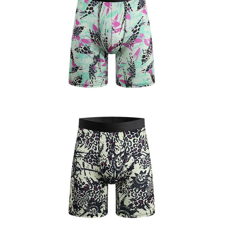 NOKO 3-pack Europees en Amerikaans ondergoed met luipaardprint, ademend, verlengde broekspijpen, elastische en comfortabele sportboxershorts voor heren_voghion.com