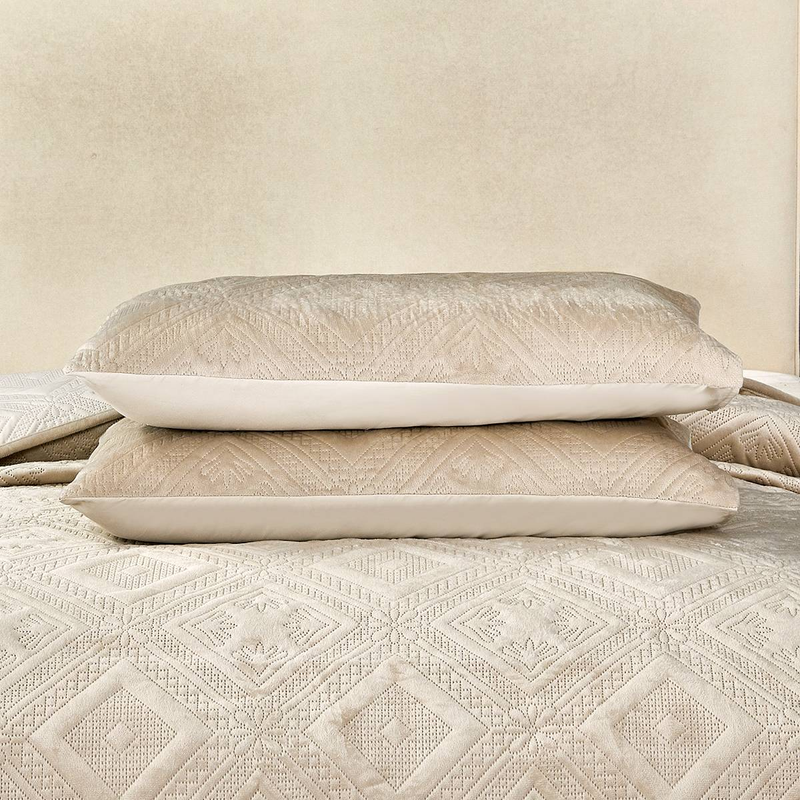CG23 Crystal Velvet Checkered Bed Cover Set, Suitable For Bedrooms And Living Rooms (1* Duvet Cover +2* Pillowcase, No Duvet Core Or Pillow Core)_voghion.com