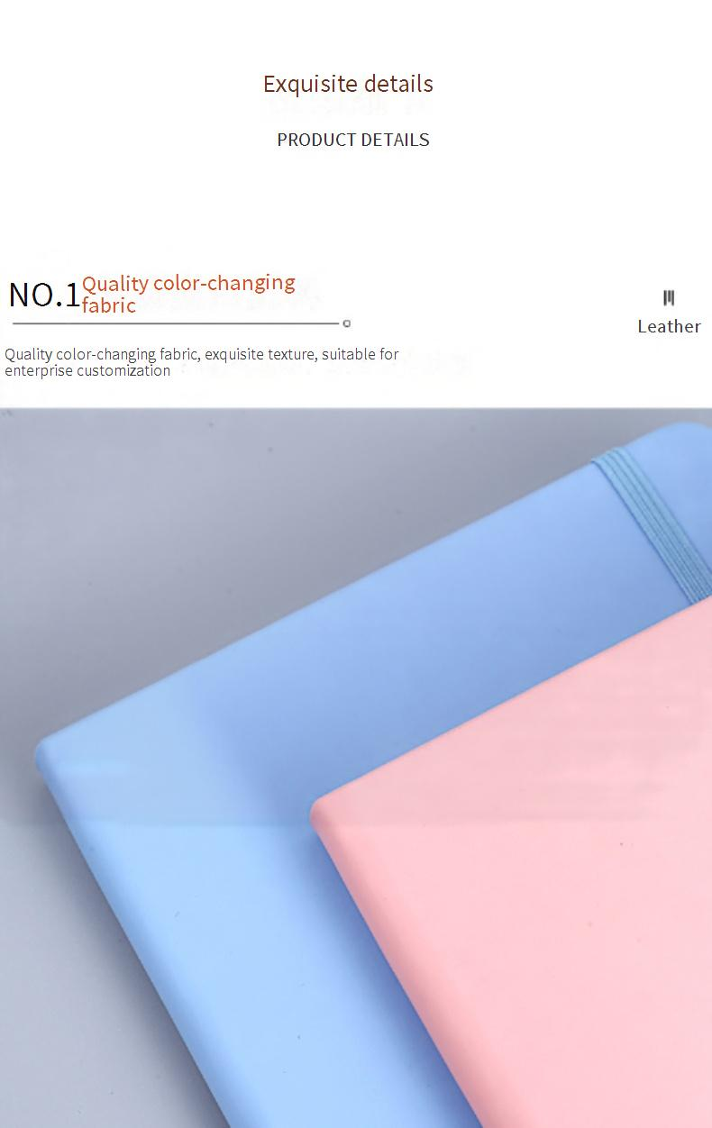 A5 Minimalist Elastic Band Notebook - Premium PU Leather Cover, 100 Sheets Lined Paper, Business Office_voghion.com