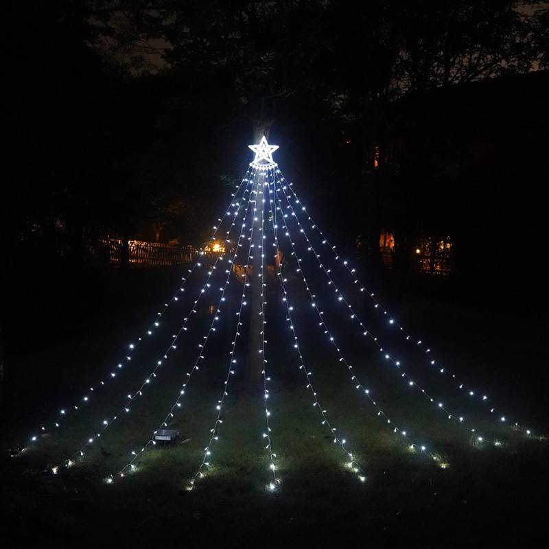 3M Waterproof Star String Lights - Remote Control LED Fairy Lights For Christmas Garden Decor (200 LEDs, IP43, ABS, Warm White/Multi-Color)_voghion.com
