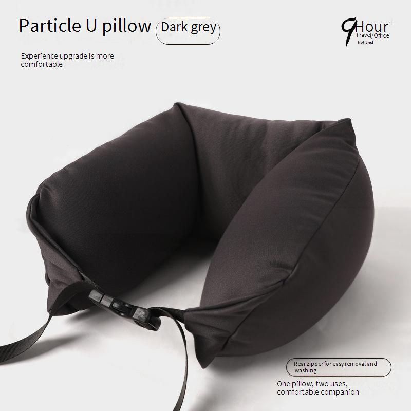 Almohada cervical en forma de U con tejido transpirable y estampados elegantes. Para viajes, oficina y hogar._voghion.com