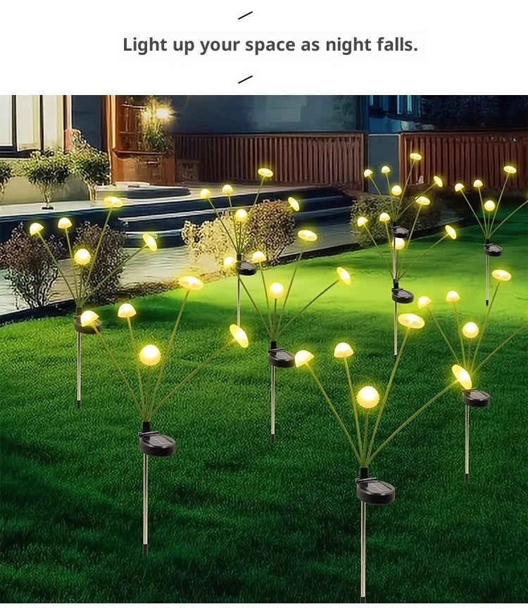 Luci da giardino a LED a forma di medusa alimentate a energia solare: illuminazione decorativa impermeabile per esterni con accensione automatica dal tramonto all'alba e sensore di movimento_voghion.com