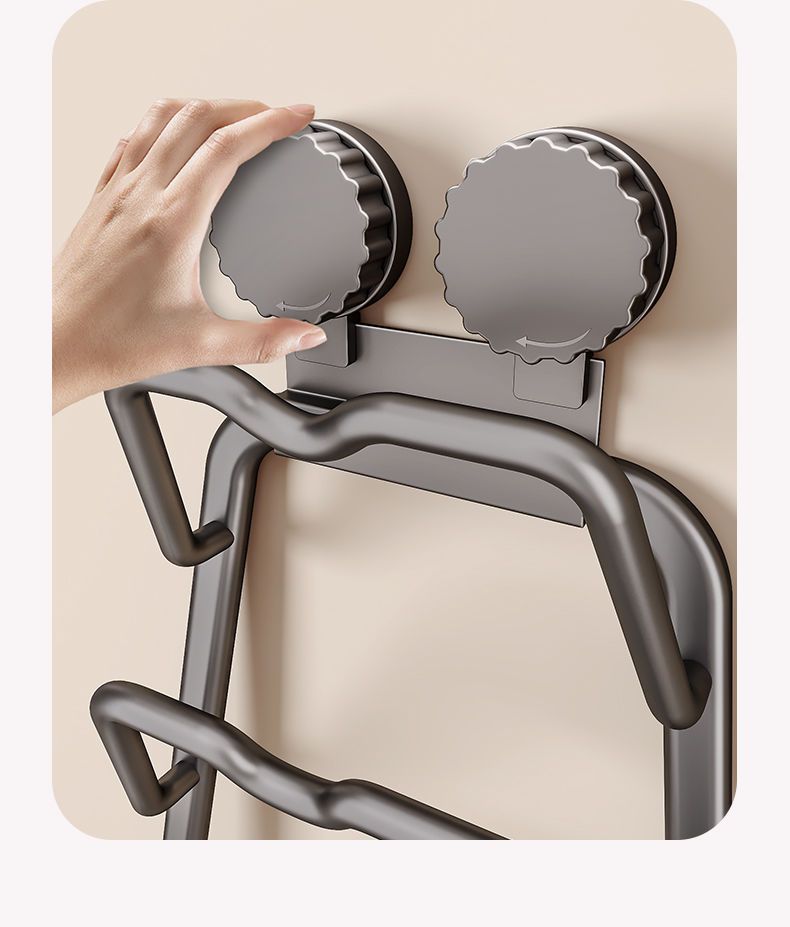 Merida Suction Cup Kitchen Lid Multi-Functional Wall-Mounted Cutting Board Organizer No-Drill Wall Hanging Storage Rack_voghion.com