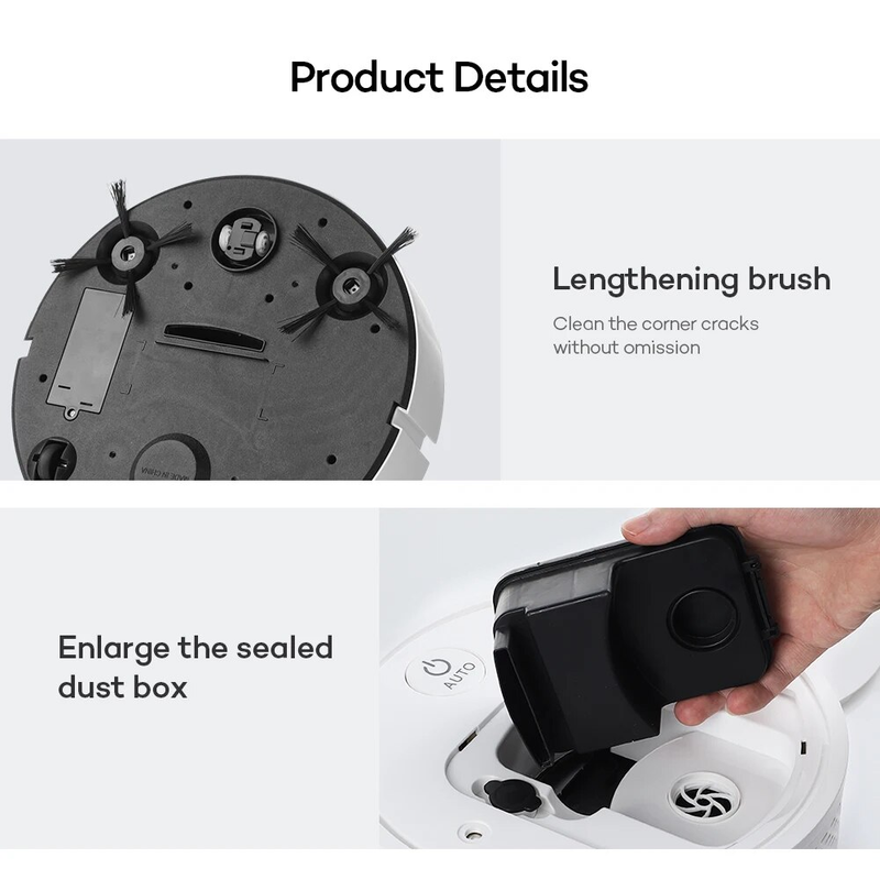 2024 New Vacuum Cleaners Wet Mopping USB Rechargeable 5-in-1 Robot Vacuum Cleaner Automatic Cleaning Sweeping Machine_voghion.com