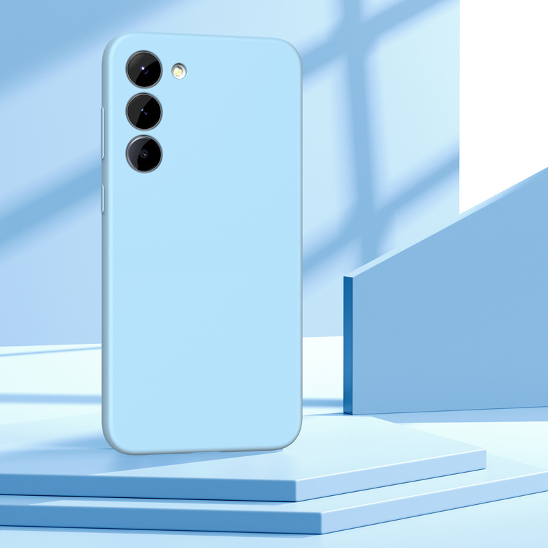 Coque de protection intégrale en silicone liquide véritable, compatible avec les téléphones Samsung S24 Ultra, S25 Fe et S23. Résistante aux chocs._voghion.com