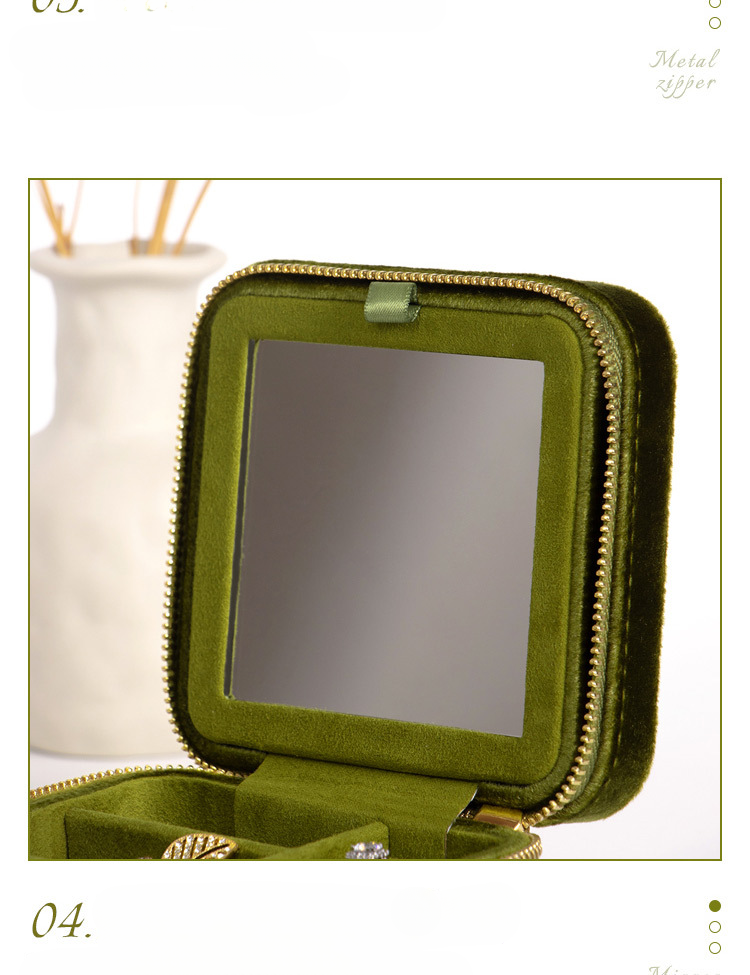 Mini estuche portátil para guardar pendientes y caja de terciopelo de primera calidad_voghion.com