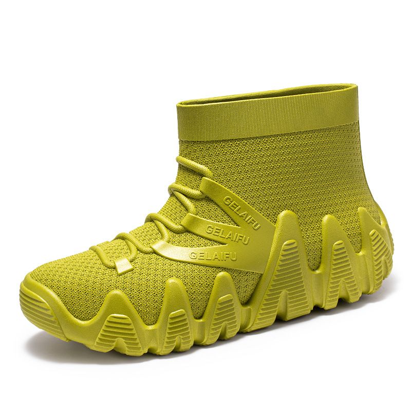 Neue trendige Regenstiefel für Herrenmode, kurze, dicke Sohle, rutschfest, wasserdicht, verschleißfest, niedrige Überschuhe für Herren_voghion.com
