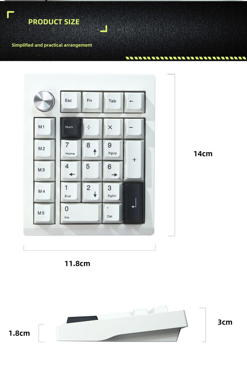 ZUOYA ZOYA GMK26 Three-mode Wireless Mechanical Keypad Bluetooth 2.4G Knob QMK/VIA_voghion.com
