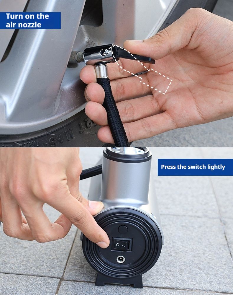 Car mounted wireless inflation pump, portable electric car tire inflation pump, automatic high pressure_voghion.com