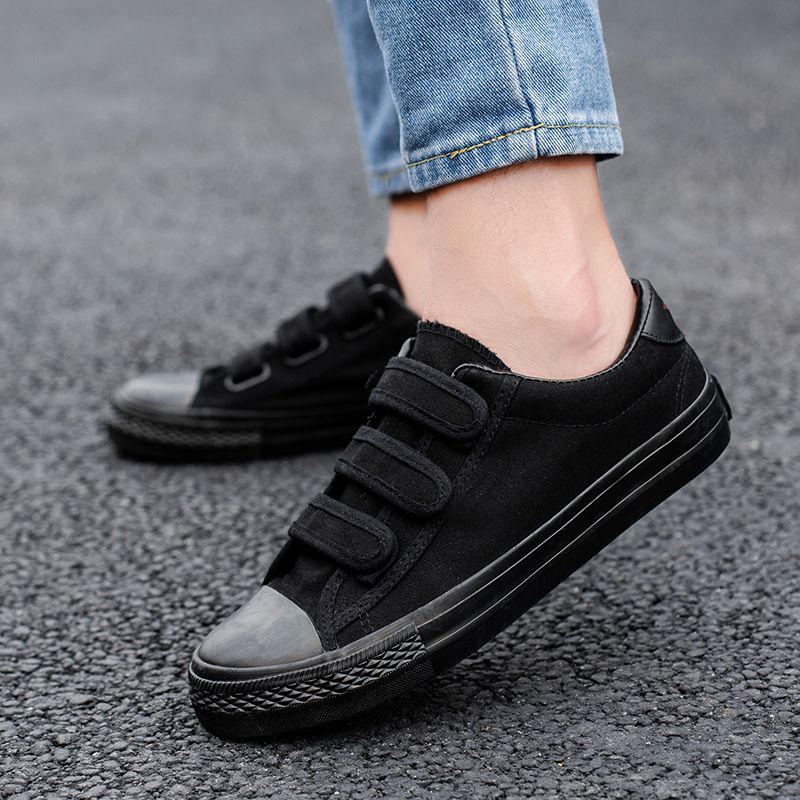 Scarpe da ginnastica casual traspiranti in tela da uomo, con velcro, per studenti delle scuole medie, primavera 2025_voghion.com