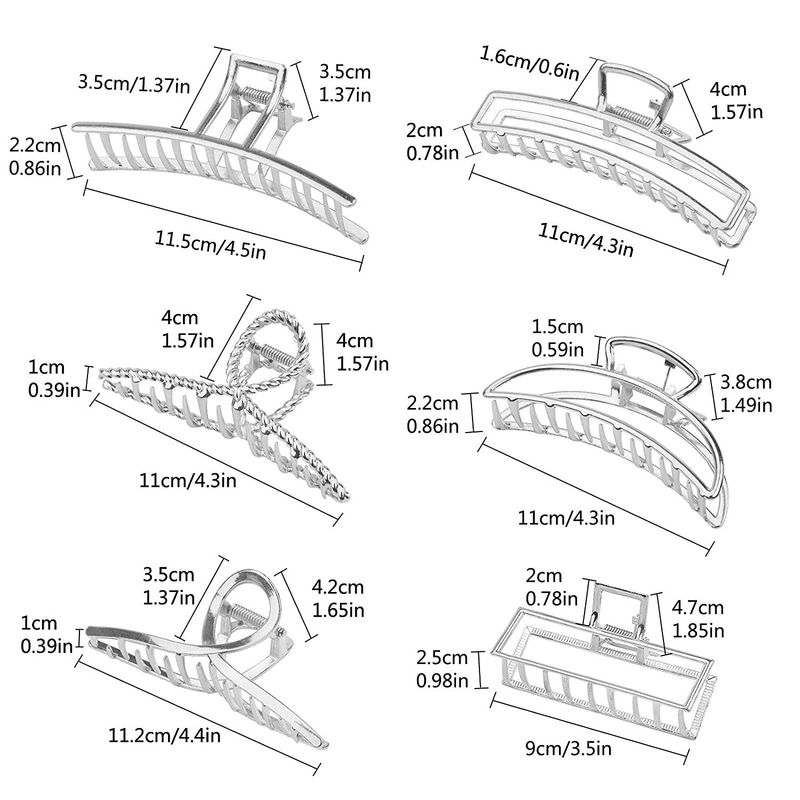 Haarschmuck, Haar-Accessoires, neue Legierung, Metall-Clip, Haarnadel, groß, geometrisch, einfach, für Erwachsene, Haar-Accessoires, Kopfschmuck_voghion.com