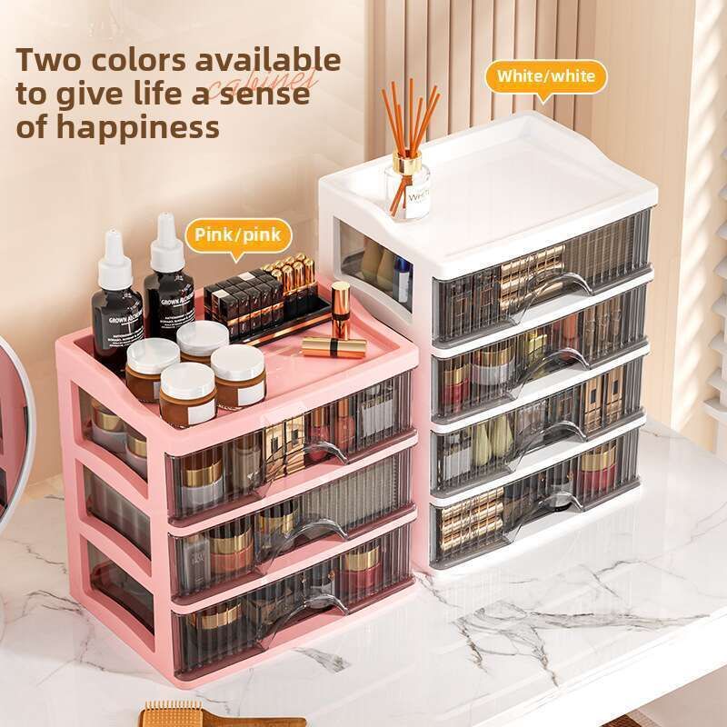 Nou sertar de lux ușor, stil desktop, multistrat, cosmetice transparente, cutie de depozitare pentru masă de toaletă, organizator de dulap_voghion.com