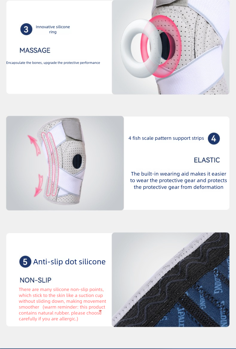 Joint Support Sleeve Basketball Badminton Patella Strap Breathable Anti-Collision Compression Shock Absorption Sports_voghion.com