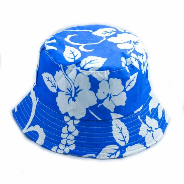 Hibiscus Flower Design Summer Festival Fisherman Fishing Bucket Hat_voghion.com